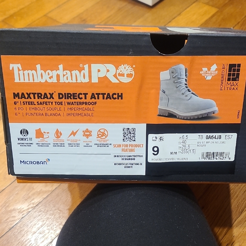 Timberland PRO Womens Sage Green and Cream Boots. - Picture 11 of 13